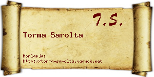Torma Sarolta névjegykártya