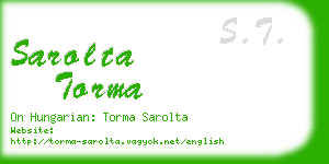 sarolta torma business card